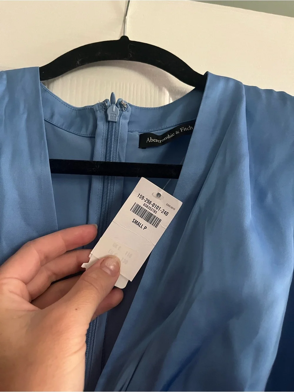 Abercrombie & Fitch Sky Blue O-Ring silk dress